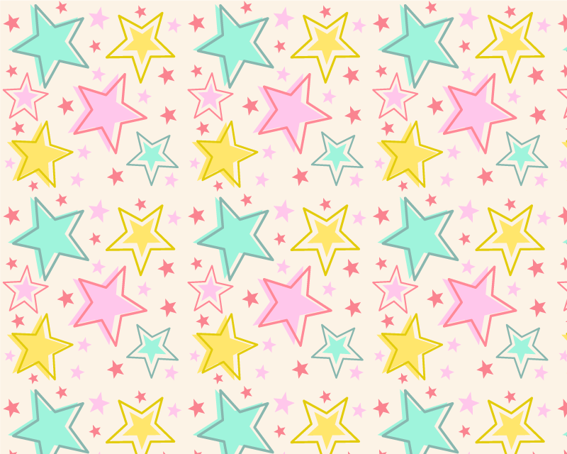 Colorful Starry Pattern star vinyl carpet - TenStickers