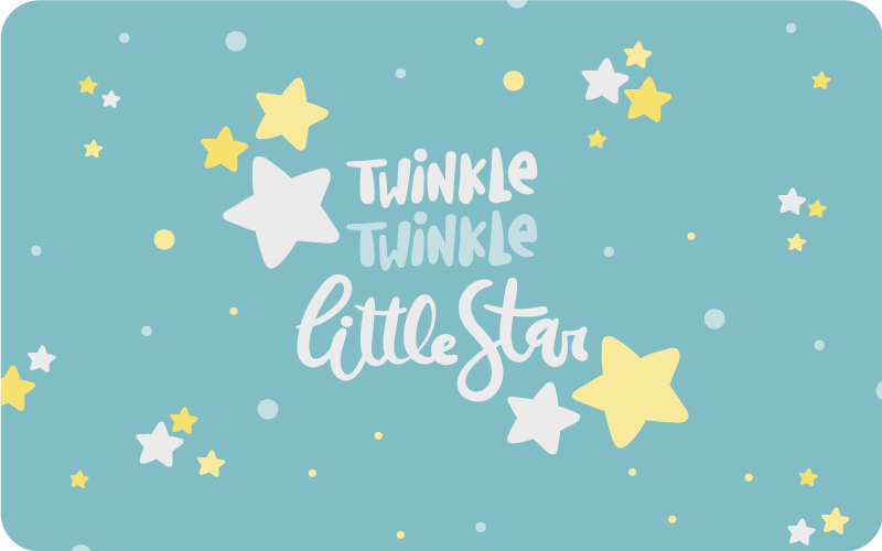 Star-Themed Nursery kids vinyl carpet - TenStickers