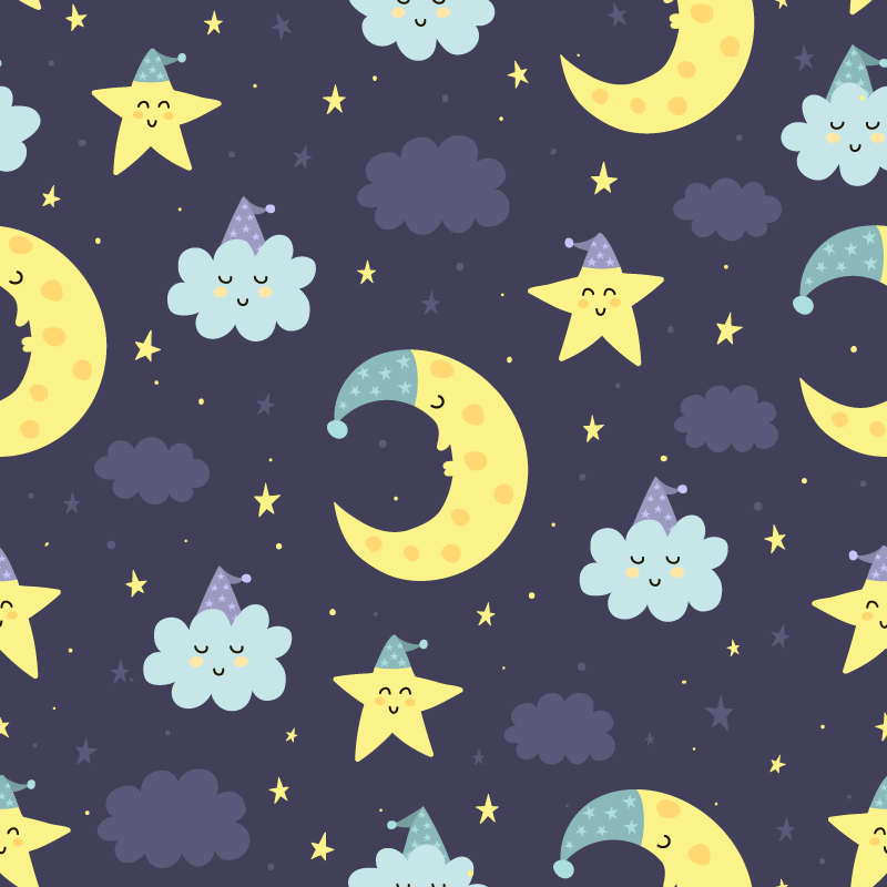 Celestial Slumber kids vinyl carpet - TenStickers