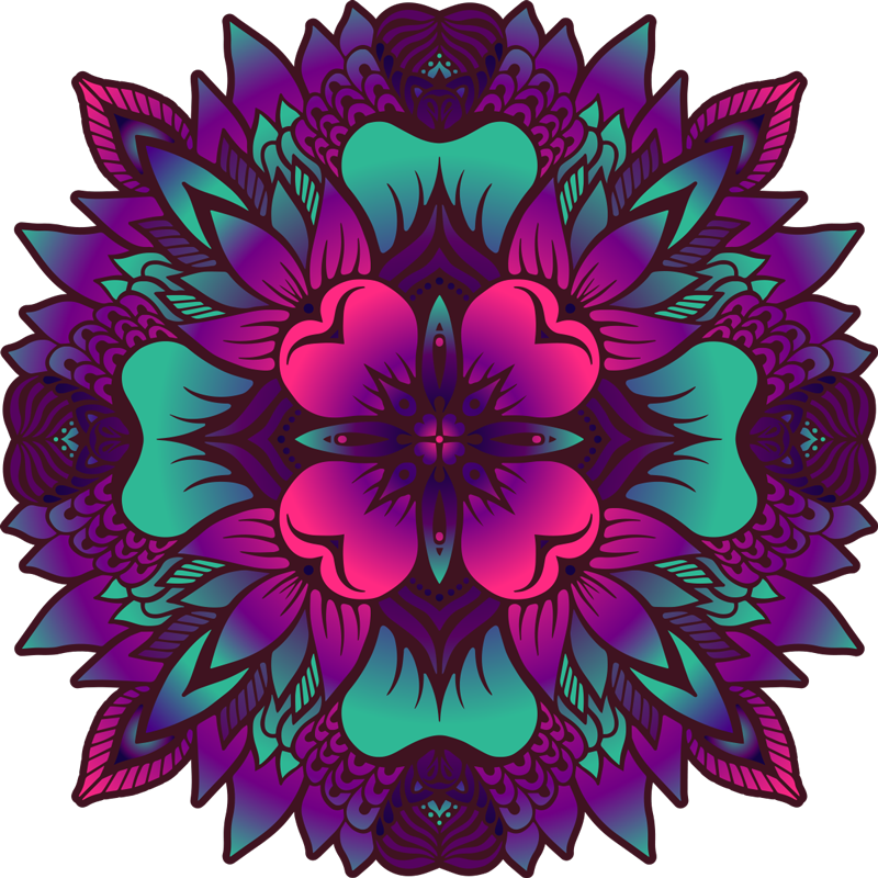 Mandala vinyl carpet in intricate mandala design - TenStickers
