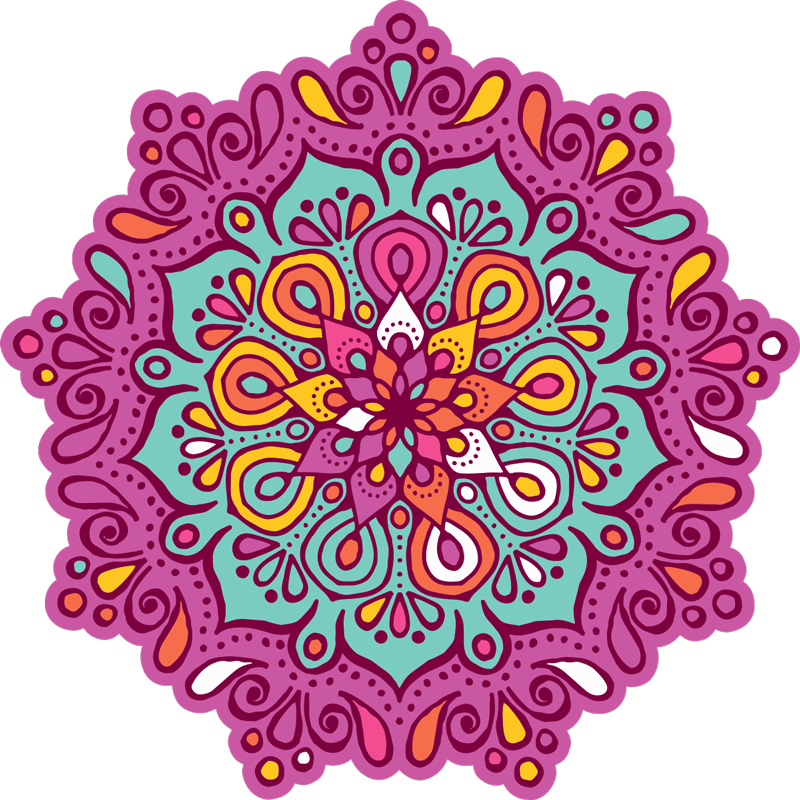 Floral Mandala Vinyl Rugs - TenStickers