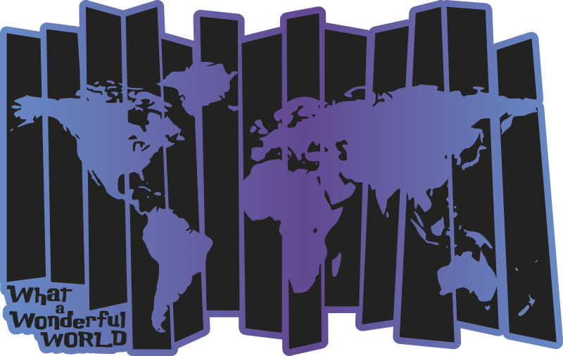World map vinyl carpet wonderful world vinyl - TenStickers