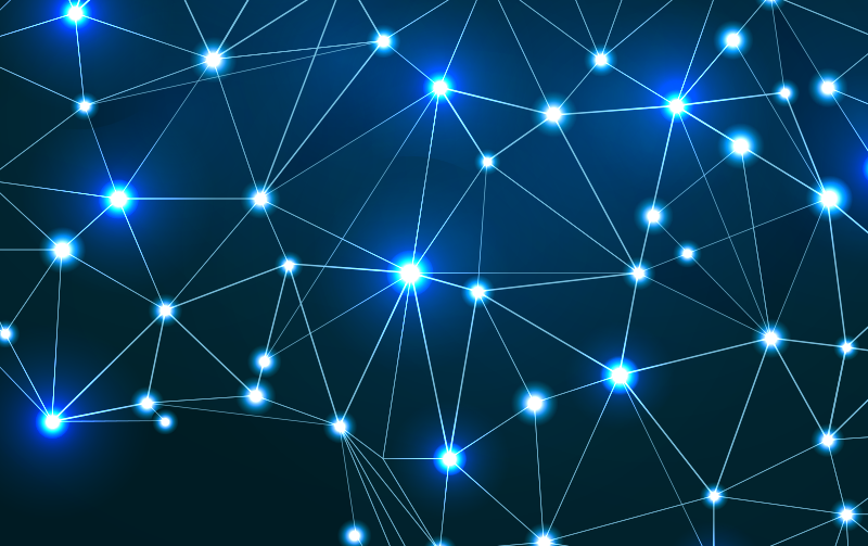 Connected Nodes geometric vinyl carpet - TenStickers