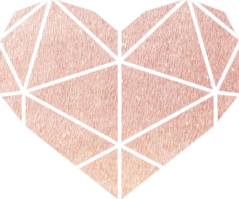 Geometric vinyl carpet geometric heart design - TenStickers