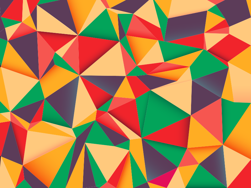 Colorful Triangular Composition geometric vinyl carpet - TenStickers