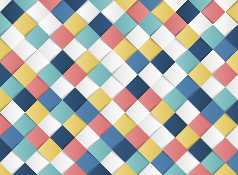 Colorful Harlequin Pattern geometric vinyl carpet - TenStickers