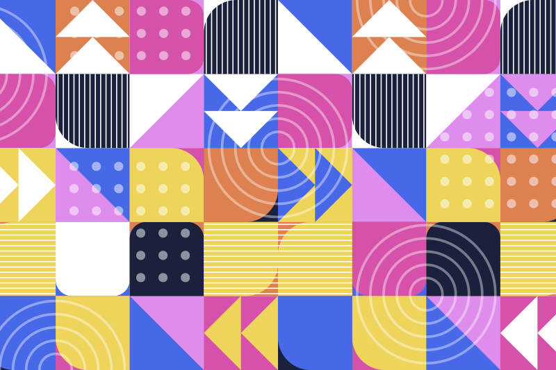 Geometric vinyl carpet geometric pattern play - TenStickers