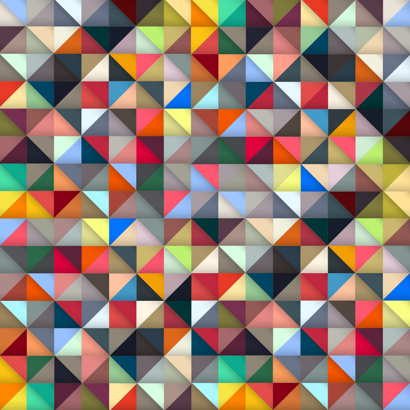 Colorful Triangular Pattern geometric vinyl carpet - TenStickers