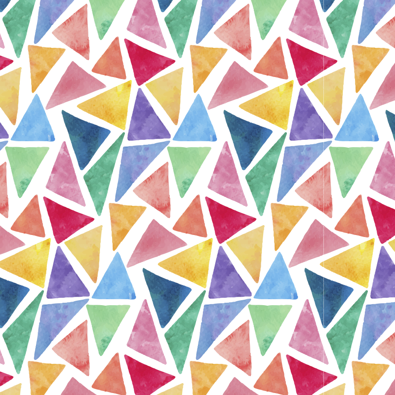 Colorful Triangles geometric vinyl carpet - TenStickers