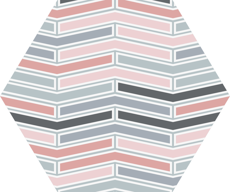 Geometric vinyl carpet with linear design - TenStickers