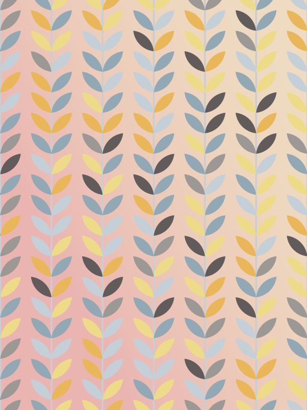 Abstract Leaf Pattern geometric vinyl carpet - TenStickers