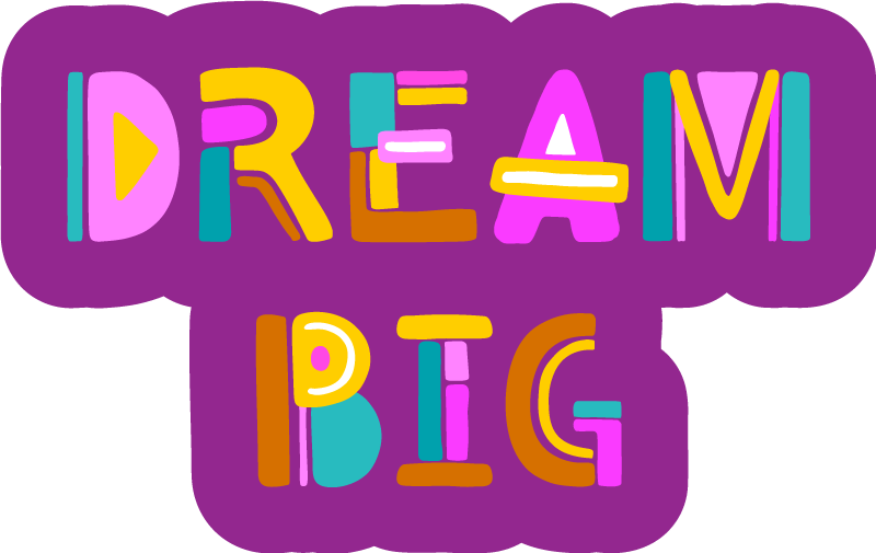 Dream Big Typography kids vinyl carpet - TenStickers