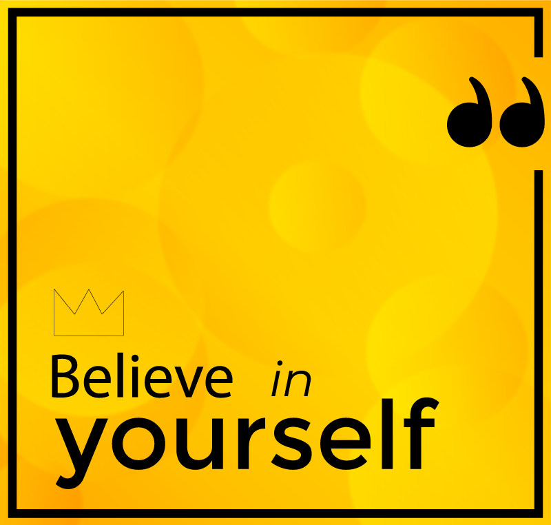 Believe Yourself Motivation custom vinyl carpet - TenStickers