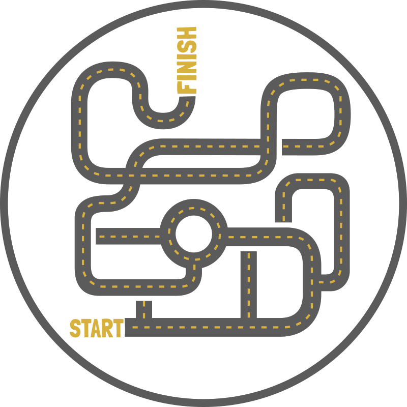 Spectacular round kids vinyl rug with city - TenStickers