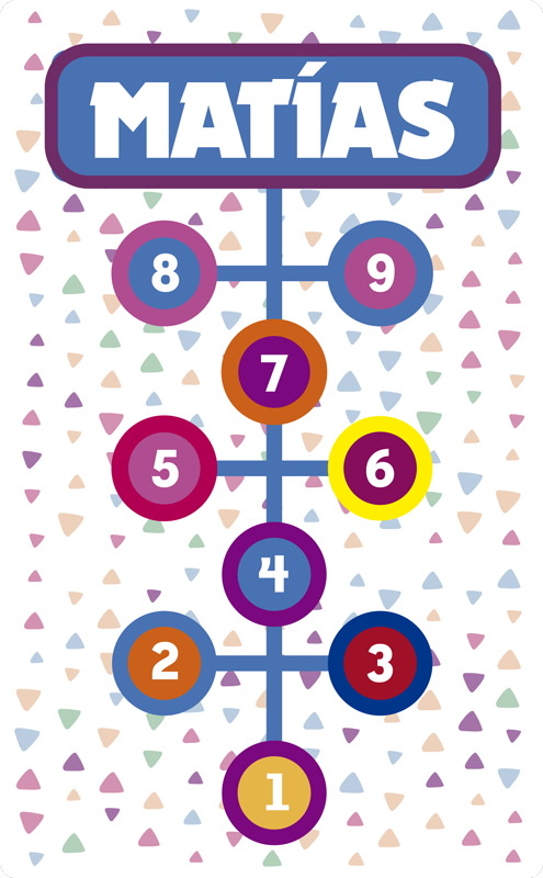 Personalized Hopscotch custom vinyl carpet - TenStickers