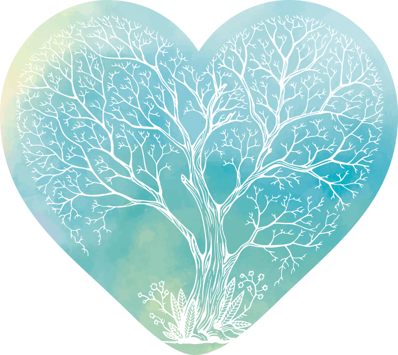 Arboreal Heart Shape nature vinyl carpet - TenStickers