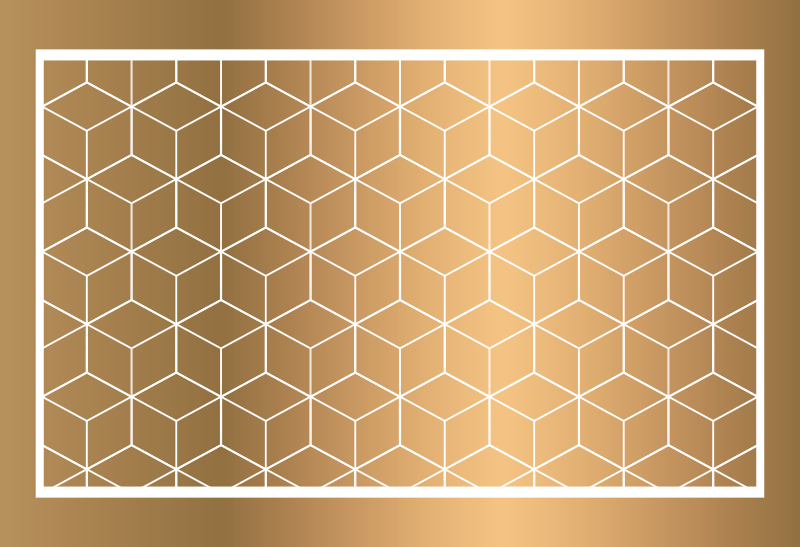 Geometric vinyl carpet cuboid illusion - TenStickers