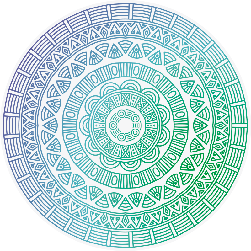 Gorgeous decorative round mandala vinyl rug - TenStickers