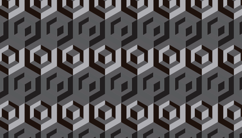 Rectangular geometric vinyl rug - TenStickers