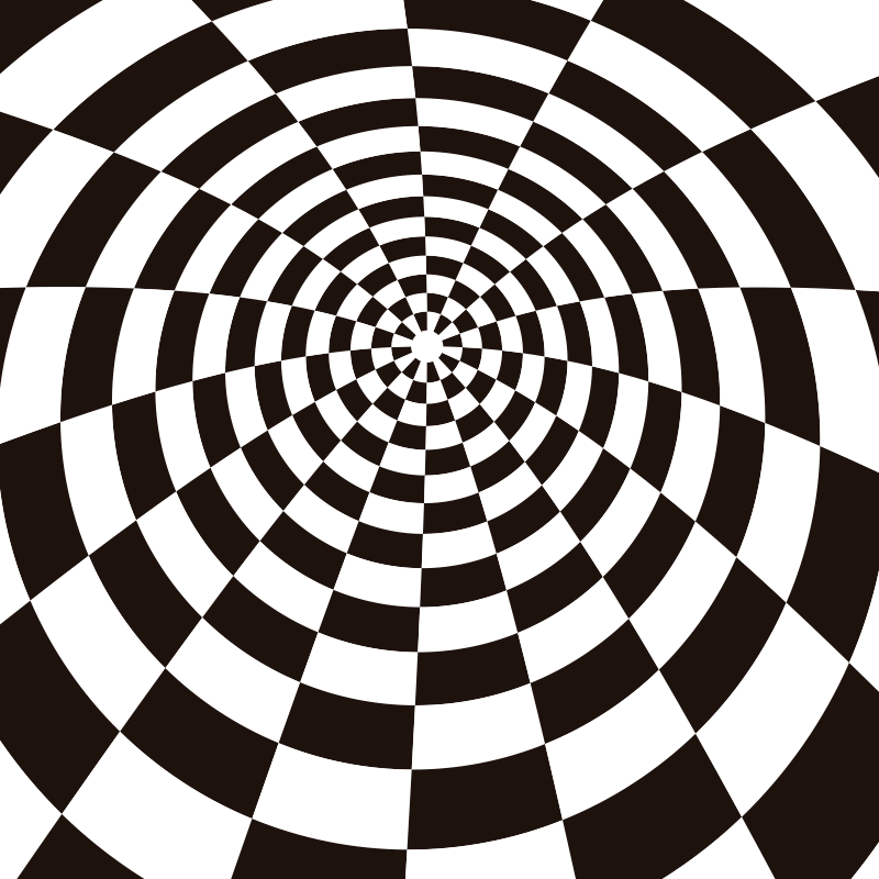 Optical Illusion Checkered geometric vinyl carpet - TenStickers
