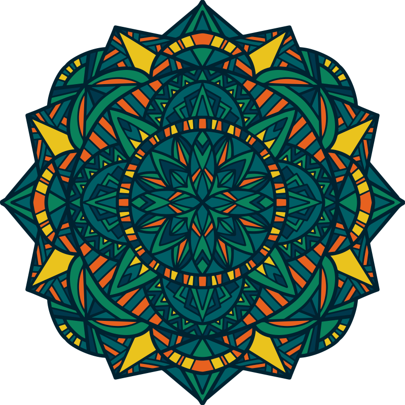 Mandala vinyl carpet inspired by circular artwork - TenStickers