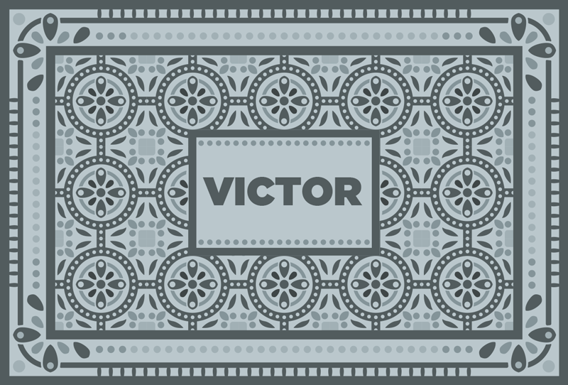 Personalized Mosaic custom vinyl carpet - TenStickers