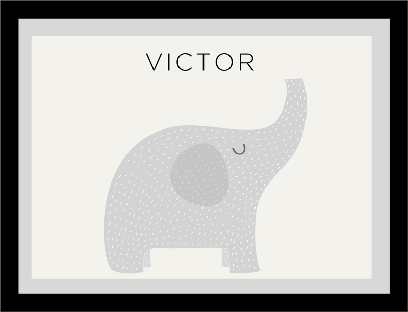 Personalized Elephant custom vinyl carpet - TenStickers