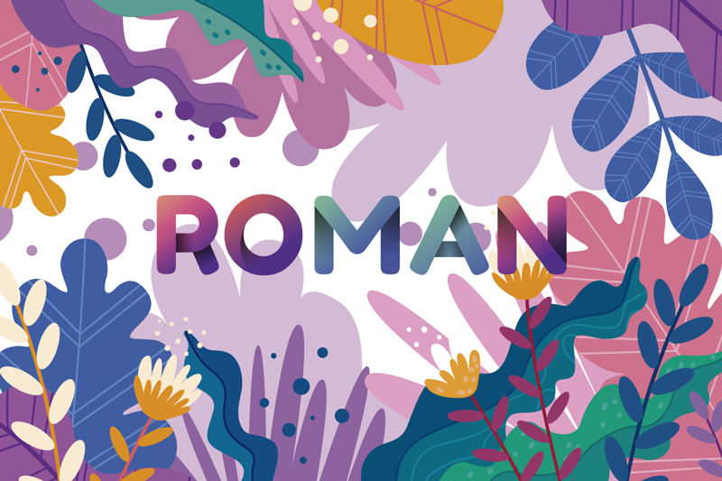 Personalized Botanical custom vinyl carpet - TenStickers