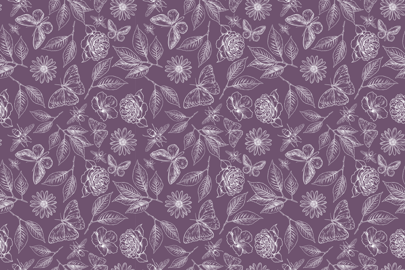 Botanical Balance floral vinyl carpet - TenStickers