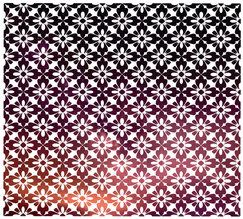 Blossom Gradient floral vinyl carpet - TenStickers