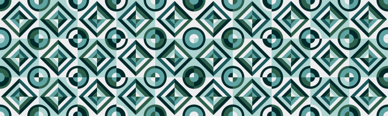 Retro figures mosaic vinyl rug - TenStickers