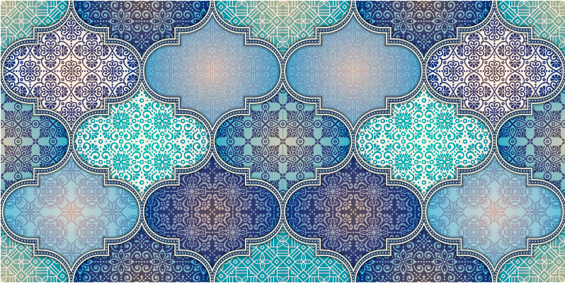 Tile vinyl carpet with detailed tile designs - TenStickers