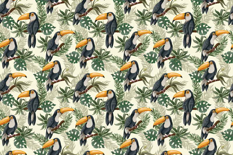 Toucan Paradise animal vinyl carpet - TenStickers