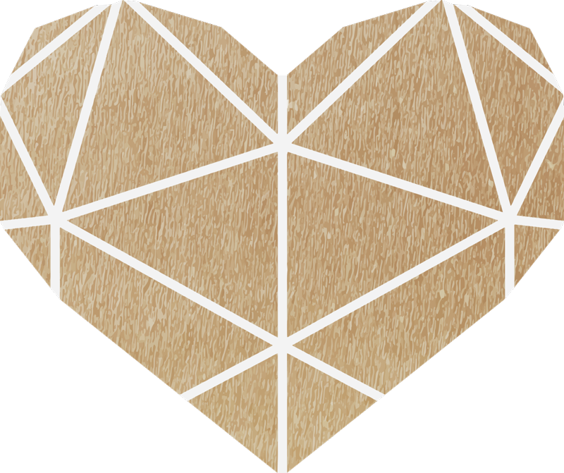 Geometric Heart Shape modern vinyl carpet - TenStickers