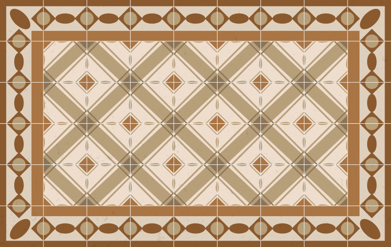 Tile vinyl carpet with tile-inspired design - TenStickers