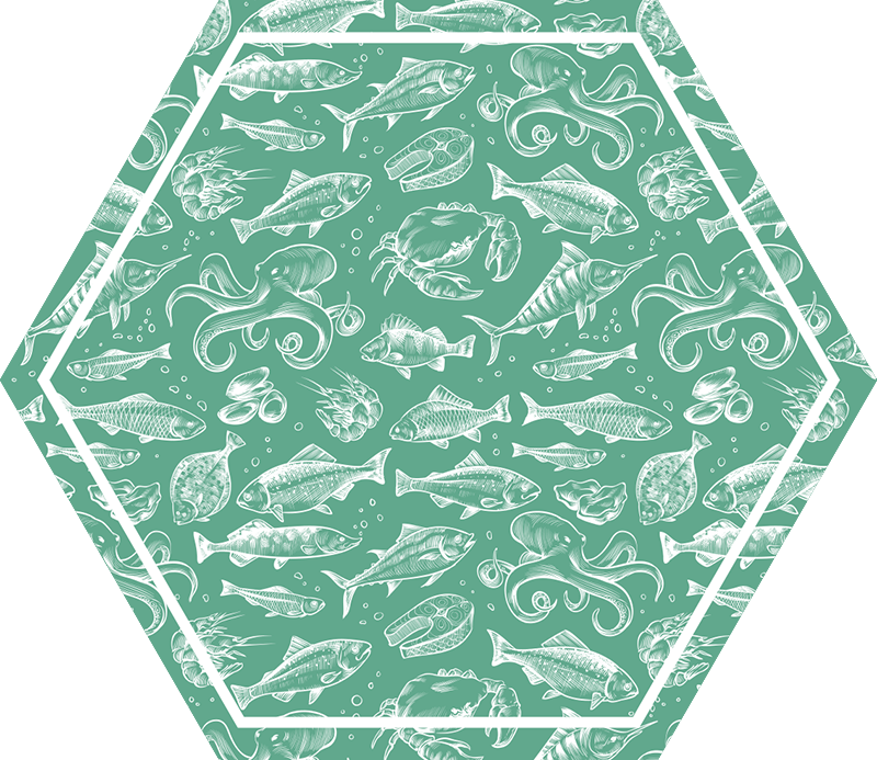 Aquatic Enchantment animal vinyl carpet - TenStickers