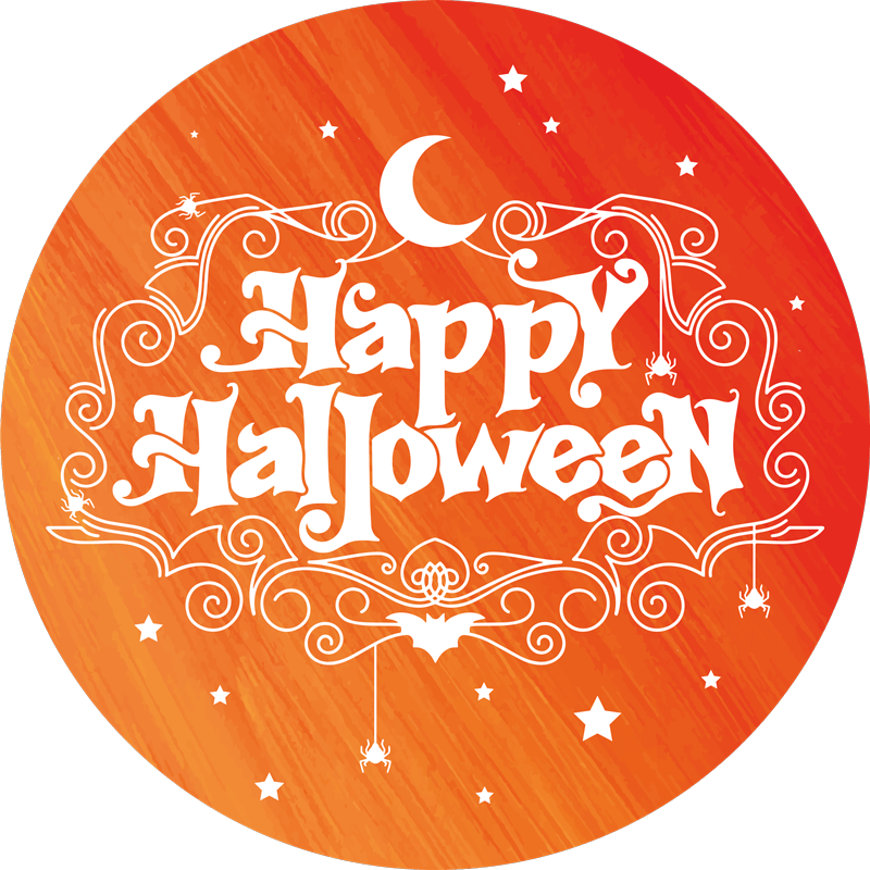 Halloween vinyl carpet halloween celebration round - TenStickers