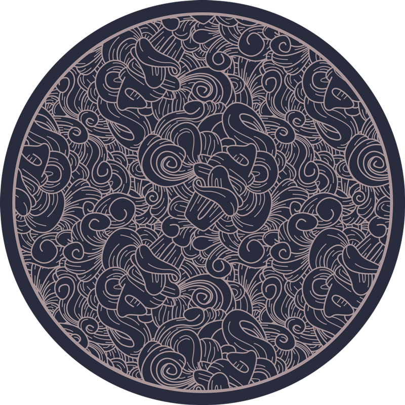 Mandala vinyl carpet with swirling mandala design - TenStickers