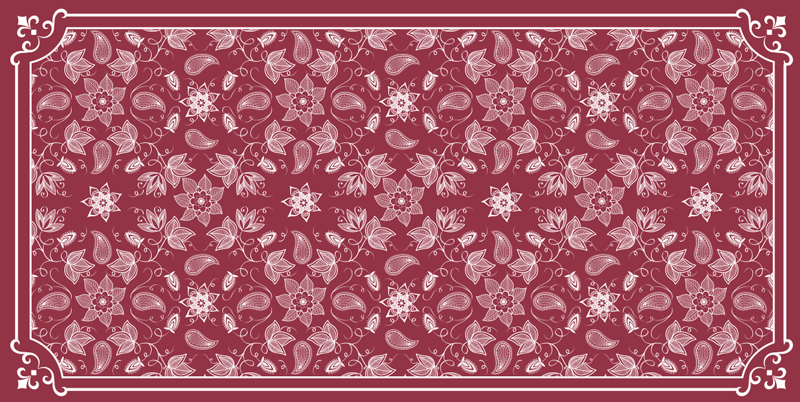 Ornate Floral Tapestry mosaic vinyl carpet - TenStickers