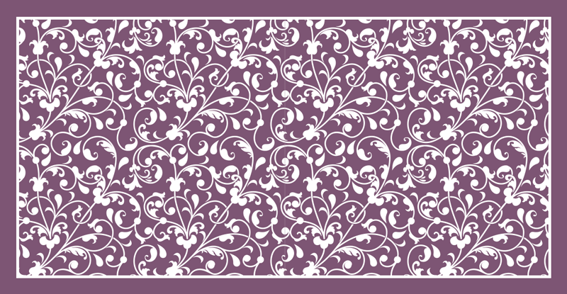 Ornamental leaf Paisley vinyl hall rug - TenStickers