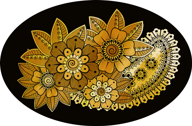 Mandala vinyl carpet with intricate design - TenStickers