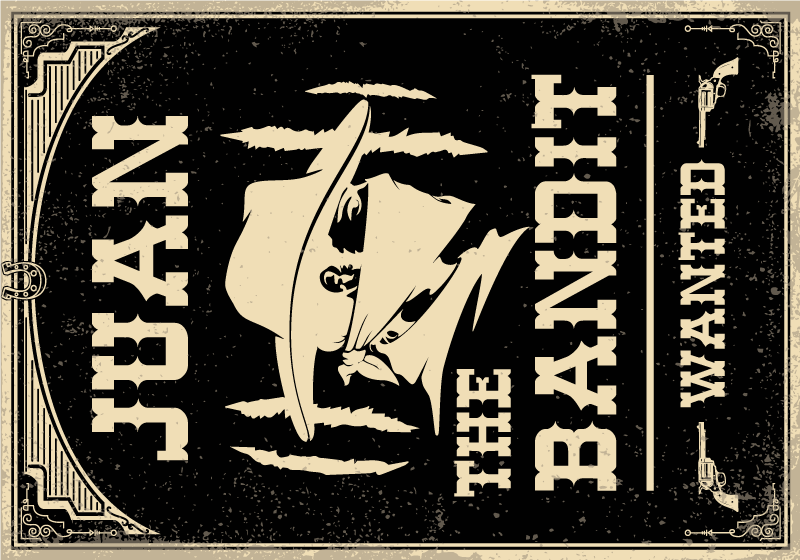 Western Bandit Theme custom vinyl carpet - TenStickers