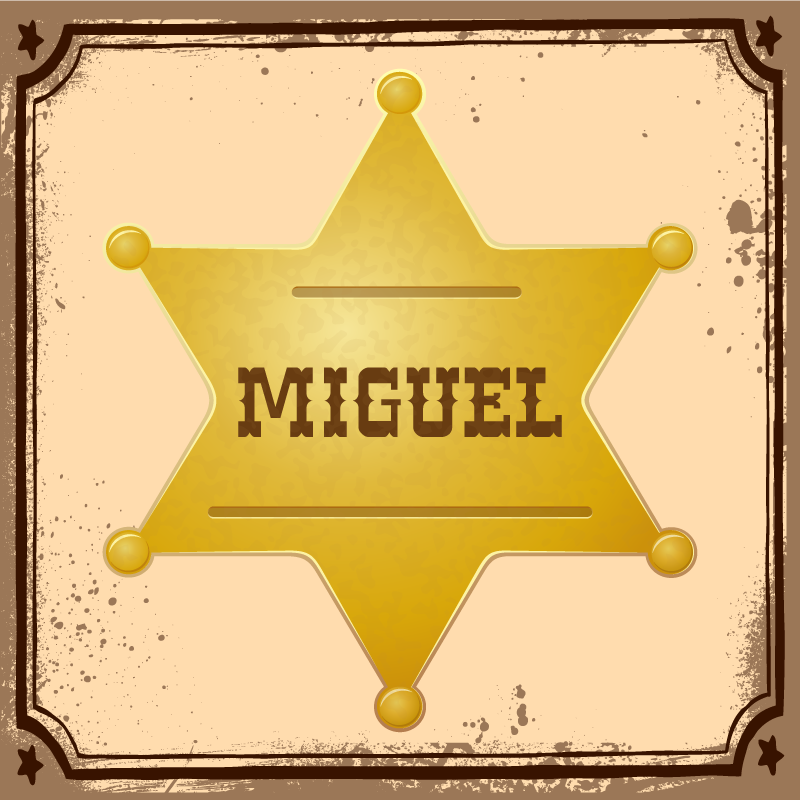 Personalized Sheriff Badge custom vinyl carpet - TenStickers