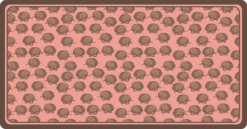 Hedgehog Pattern animal vinyl carpet - TenStickers