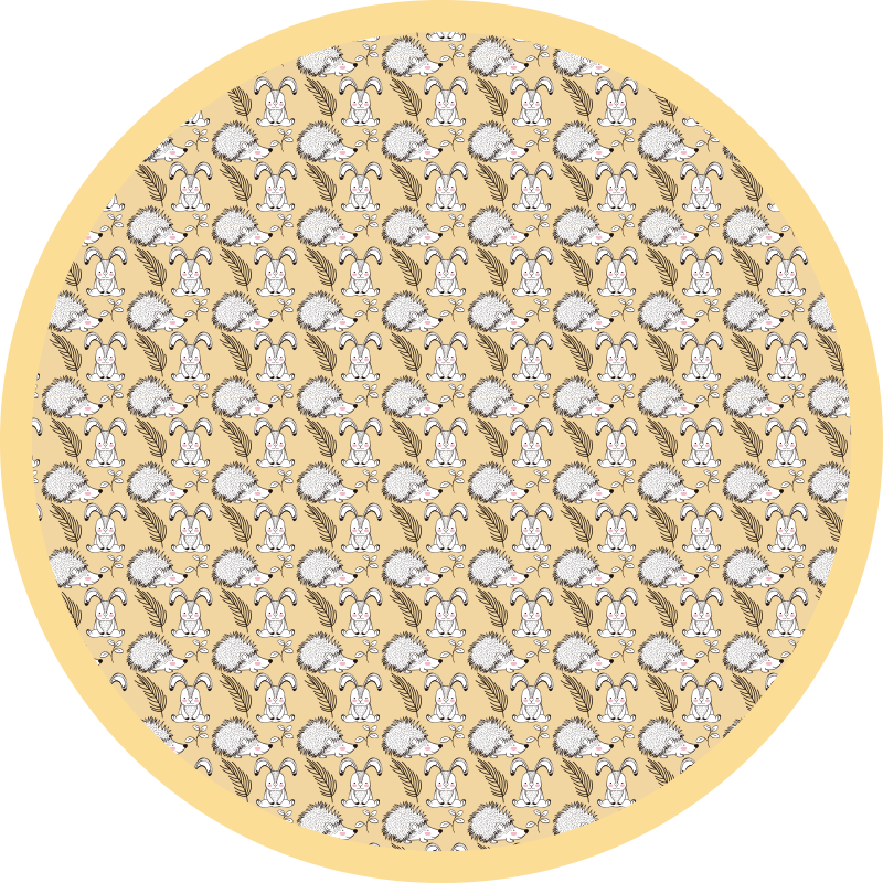 Hedgehog Illustration nursery vinyl carpet - TenStickers