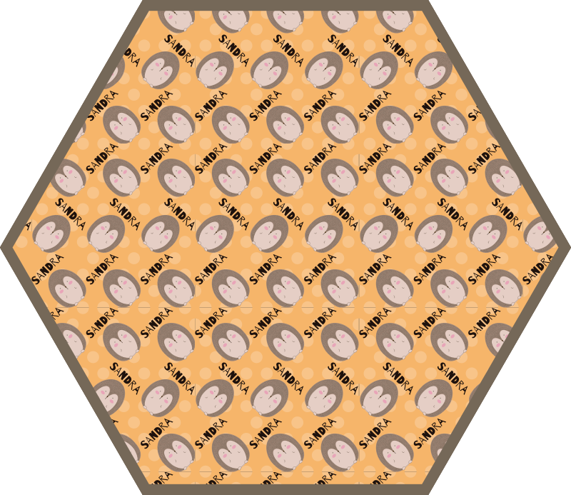 Personalized Hearts custom vinyl carpet - TenStickers