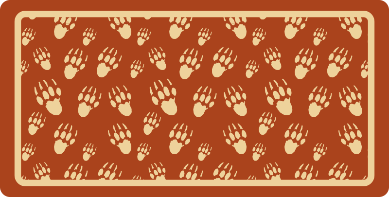 Paw Pattern Design animal print vinyl carpet - TenStickers