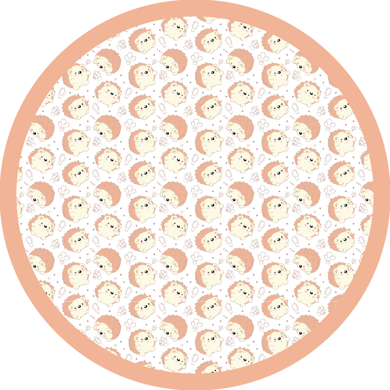 Lion Circular Pattern nursery vinyl carpet - TenStickers