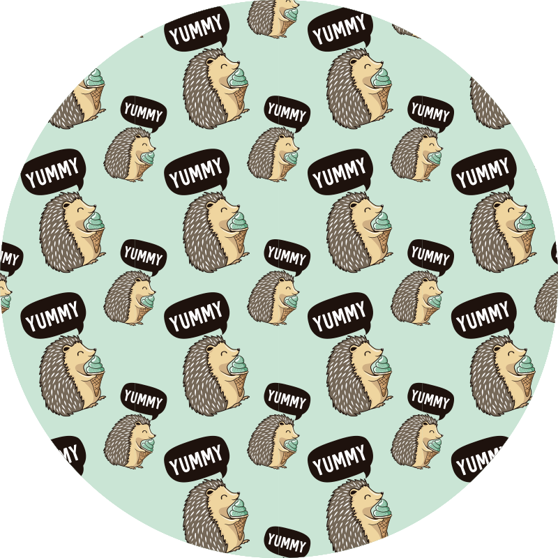 Hedgehog Delight kids vinyl carpet - TenStickers