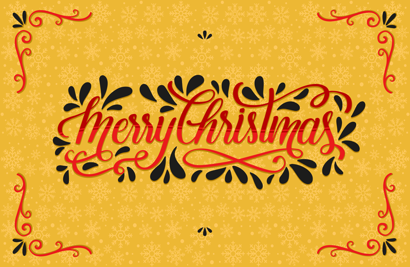 Festive Greetings Christmas vinyl carpet - TenStickers